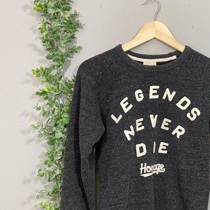 Homage Legends Never Die grey sweatshirt